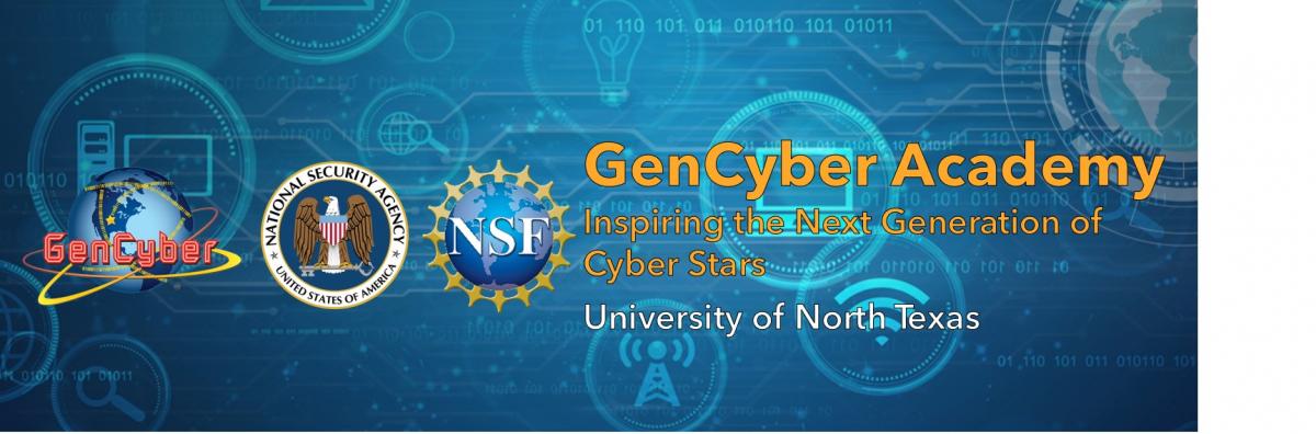 Image with text GenCyber Academy inspiring the next generation of Cyber Stars
