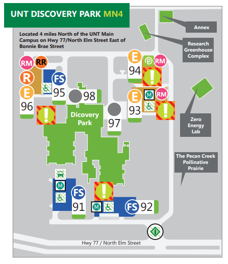 Discovery Park Parking map